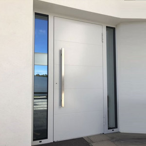 Villa Apartment Exterior Modern White Flat Panel Door