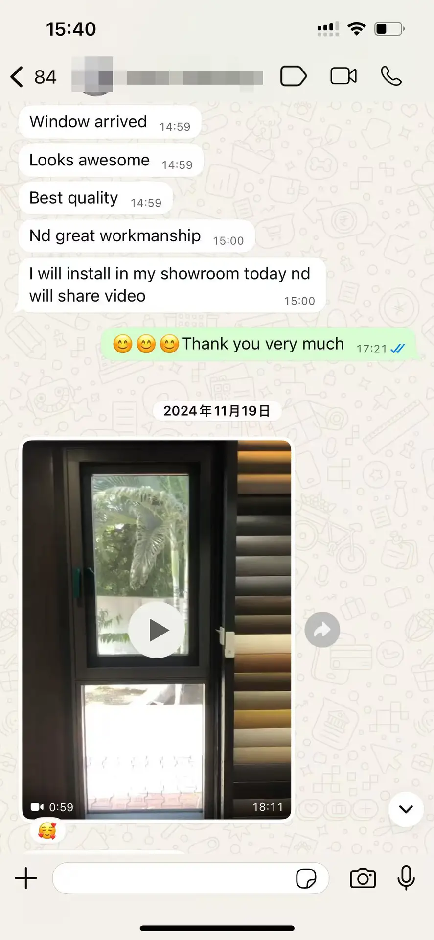 Buyer review of product quality