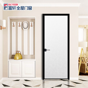 Hotel Room Glass Interior Casement Door With Lock Kitchen House Bedroom Door