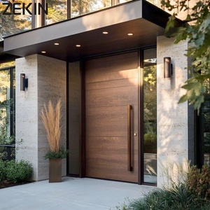 ZEKIN Modern Design Heat Insulation Fire Prevention Luxury Entrance Pivot Door