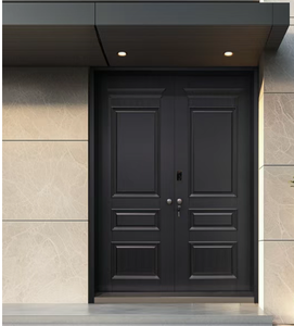 High Quality Modern Security Aluminum Alloy Entry Door with Smart Lock for Exterior Use in Villa and Hotel