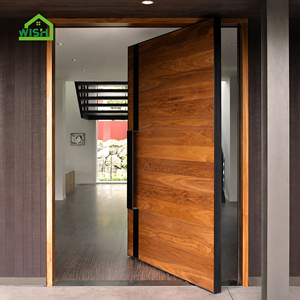 Customized Modern MDF Pivot Entrance Door Anti-Theft Waterproof