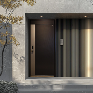 Exterior Modern Anti-theft Custom Aluminum Alloy Outdoor Safety Door with Pivot Swing for Luxury Villa and Hotel Entry
