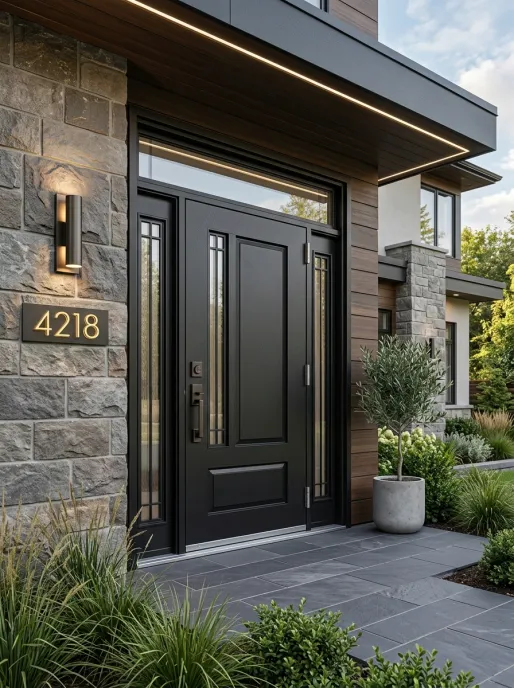 Luxury aluminum front entry doors