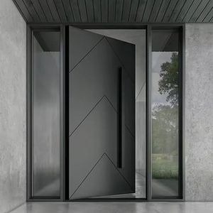 Modern Pivot Door Minimalist Aluminum Finished Entry