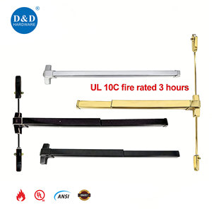UL Listed Stainless Steel 304 Security Fire Rated Door Double Fire Exit Hardware Push Panic Bar