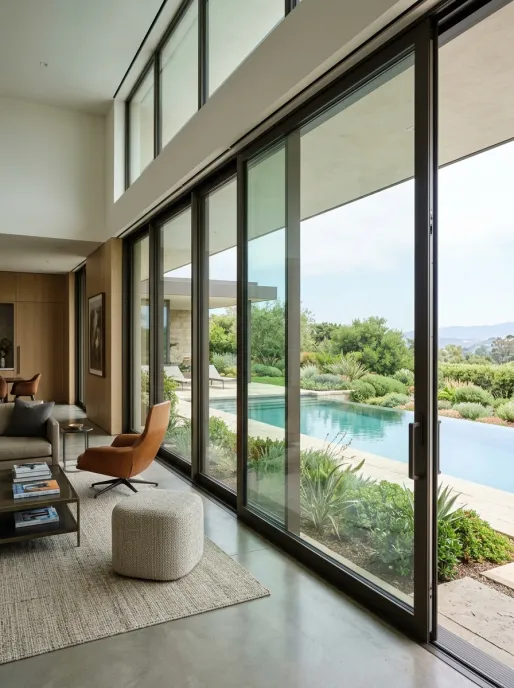 Thermal break lift and slide doors