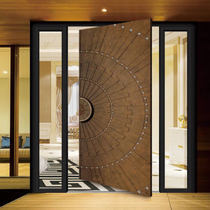 Customizable Aluminum Double Pivot Door with Smart Lock