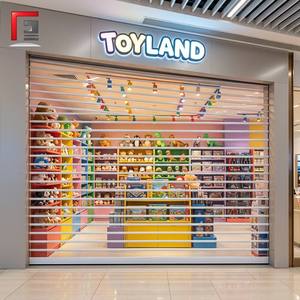 Hotel Lobby Crystal PVC Transparent Roller Shutter Door Elegant Storefront Security Grille