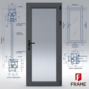 High Quality Aluminium Door Single Double Glass Casement Swing