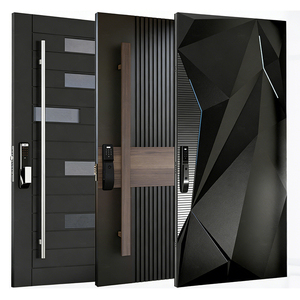 ZEKIN Modern Style Main Entrance Door Aluminum Entry Front Doors Against Theft Bulletproof Security Door