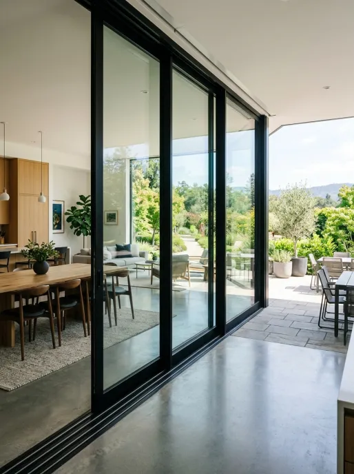 Aluminum patio sliding doors