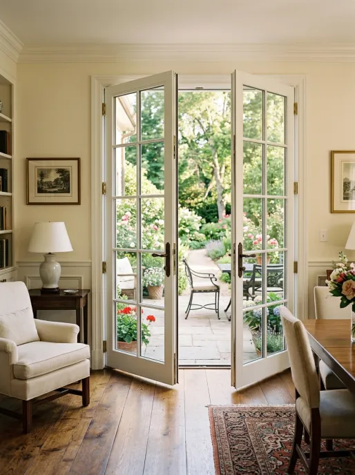 Thermal break aluminum French patio doors