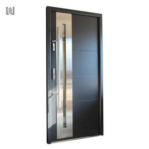 Modern Aluminum Exterior Front Entrance Security Door for Apartment Use Fire Resistance