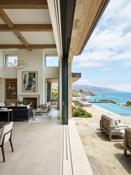 Panoramic multi-slide aluminum doors