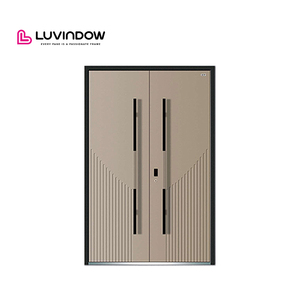 3D Engraved Aluminum Main Entrance Doors for Villa Commercial