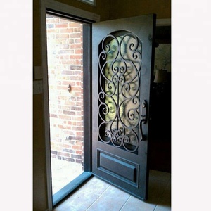 Custom Newest Modern Iron Safety Door Design In Metal Heavy Duty For Residential Villa