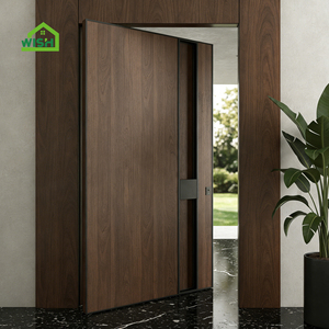 Customized Front Home Decor Security Modern Villa House Solid Wood Pivot Doors Exterior