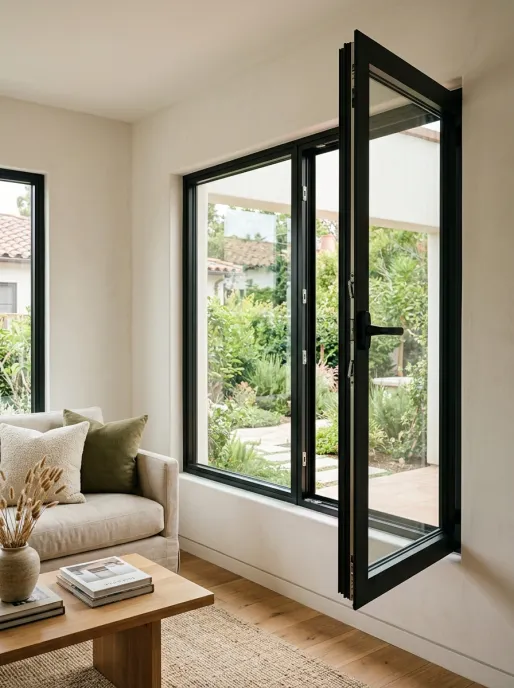 Thermal break aluminum casement windows