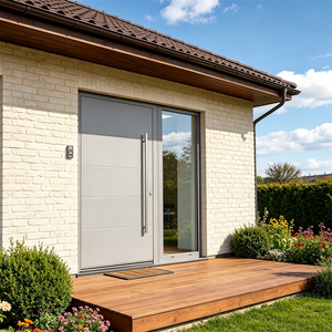 OEM/ODM Customized Modern Design Luxury Soundproof Aluminum Glass Villa House Front Entry Exterior Swing Security Entrance Door