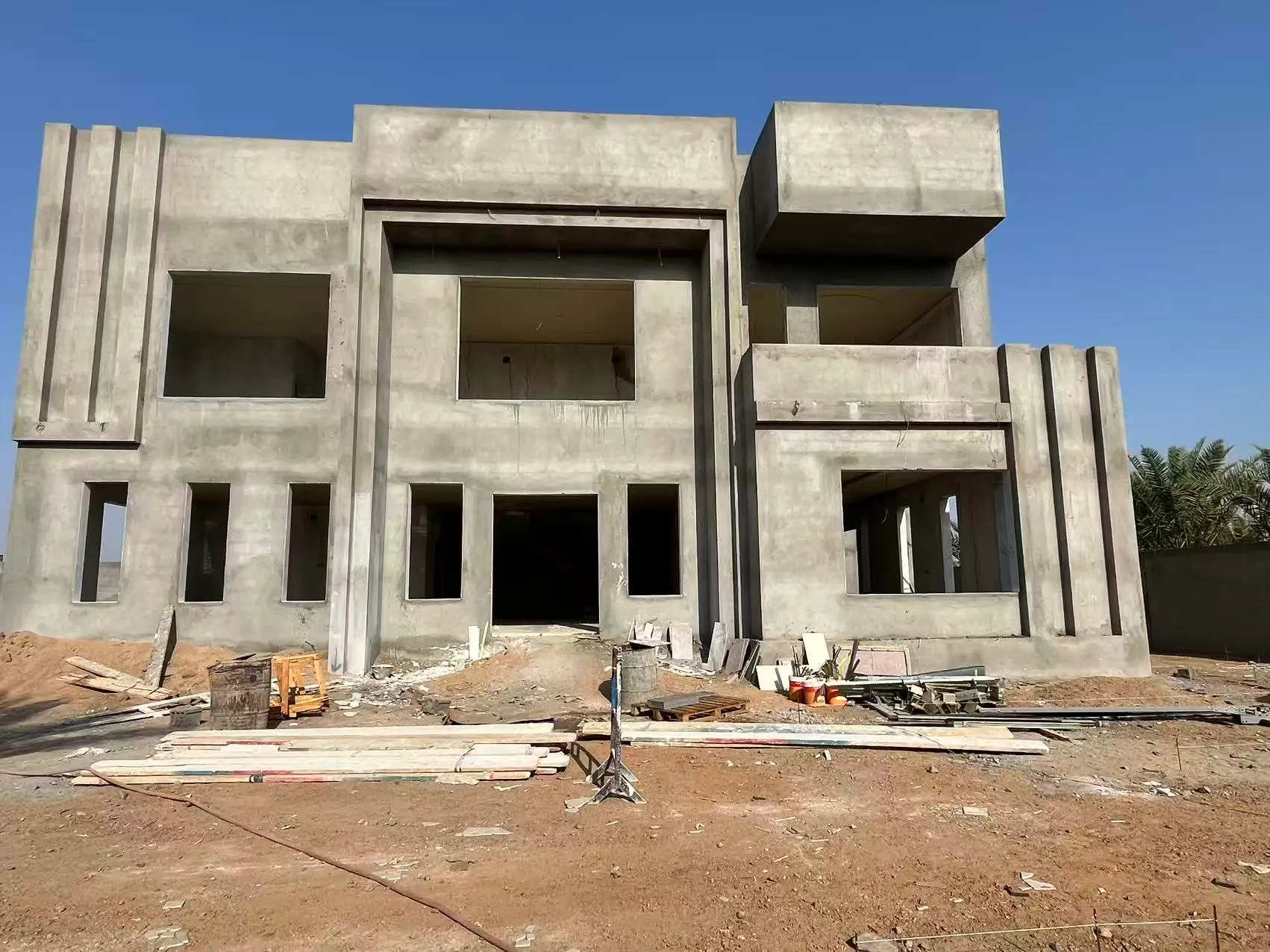 Modern house with aluminum picture windows