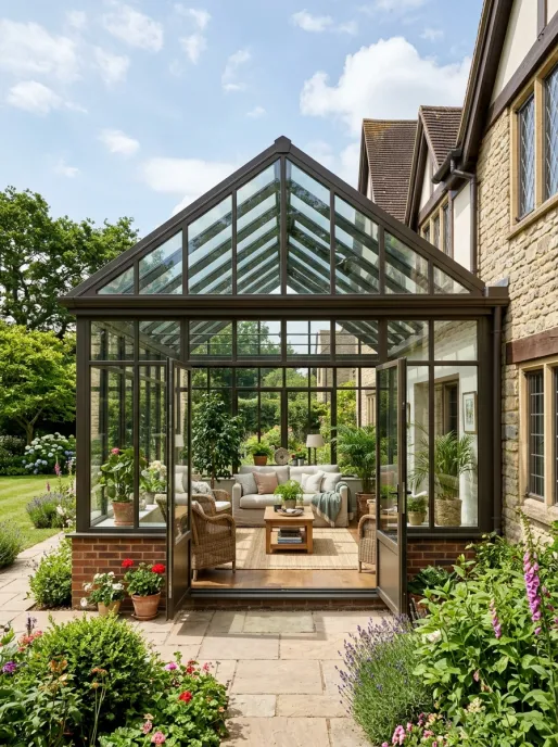 Aluminum glass sunroom structure