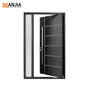 NFRC CE Luxury Design Commercial Waterproof Hurricane Impact Aluminum Entrance Doors