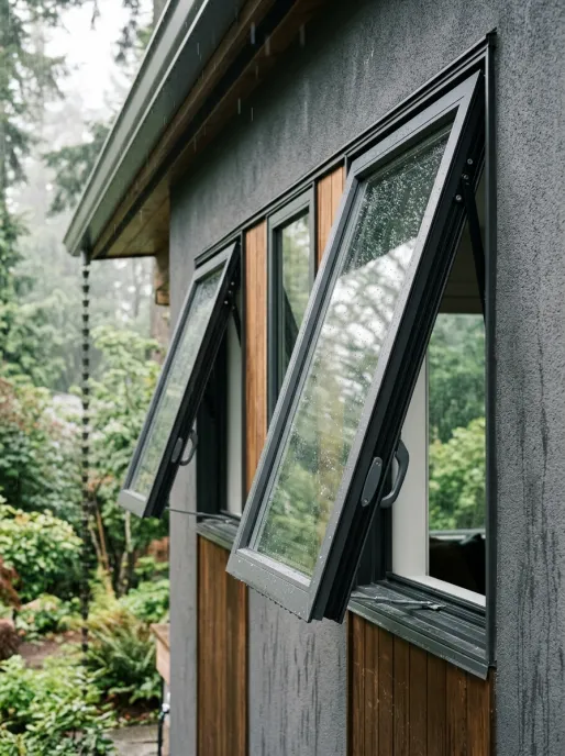 Top hung aluminum awning windows