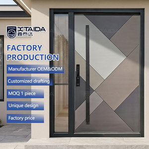 Luxurious Multi-color Stitched Aluminum Door Design Modern Sound Insulation Exterior Entry Door