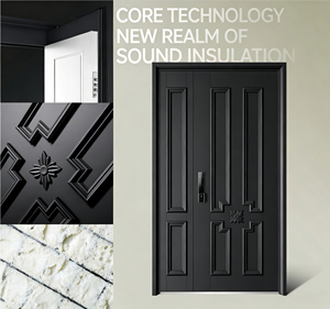 Modern Aluminum CNC Carved Front Entry Door Double Swing Security Anti Theft Smart Lock Luxury Villa Exterior ODM Factory