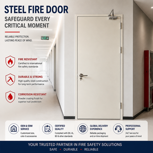 Industrial Commercial Steel Fire Emergency Exit Door Fire Resistant Entrance Door