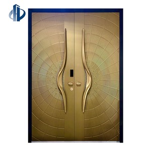 Cast Aluminum Engraved Double Villa Anti-Theft Door