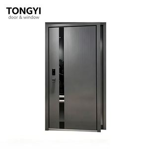 Luxury Modern Aluminum Alloy Steel Pivot Entry Front Door