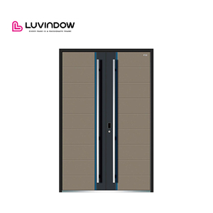 China Top Manufacturer Security Doors Custom Fireproof Aluminum Entrance Doors For Commercial Buildings
