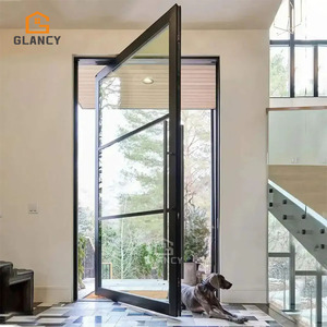 Customized Modern Pivot Doors Aluminium External Glass Door