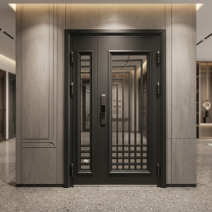 Modern Luxury Clad Security Door Anti Drill Anti Pry Lock Villa Exterior Main Entrance Burglar