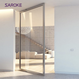 Oversized Custom Impact Rated External Electronic Aluminum Pivot Door