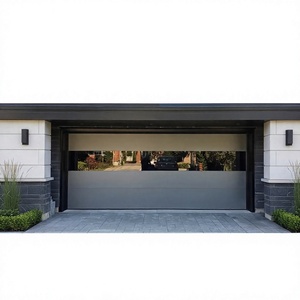 Modern Segmented Aluminum Frameless Glass Garage Door